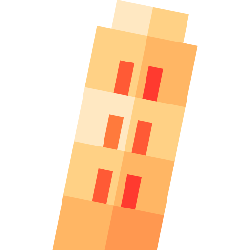 Leaning tower of pisa Basic Straight Flat icon