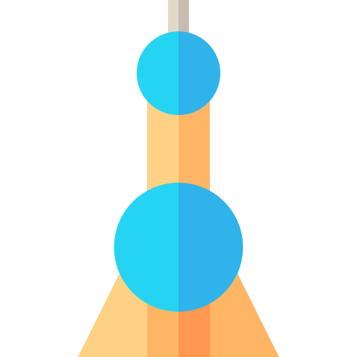 Oriental pearl tower Basic Straight Flat icon