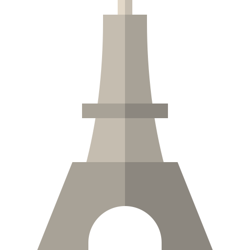 torre eiffel Basic Straight Flat icono