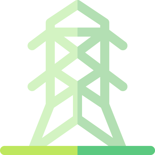 wieża elektryczna Basic Rounded Flat ikona