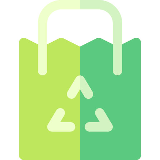 bolsa de reciclaje Basic Rounded Flat icono