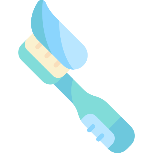 cepillo de dientes Kawaii Flat icono