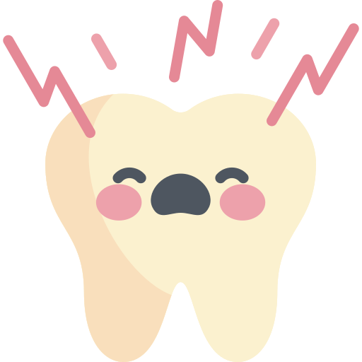 Зубная боль Kawaii Flat иконка