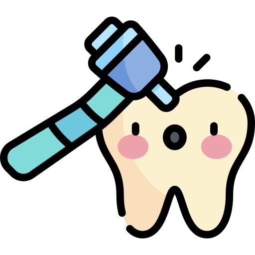 Зубное сверло Kawaii Lineal color иконка