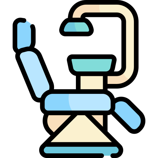 Dentist chair Kawaii Lineal color icon