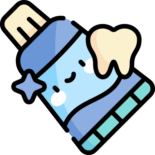 Toothpaste Kawaii Lineal color icon
