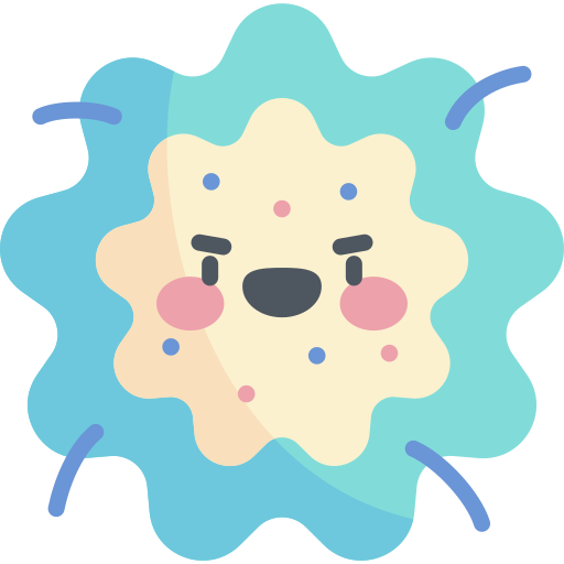 Бактерия Kawaii Flat иконка