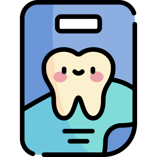 soins dentaires Kawaii Lineal color Icône