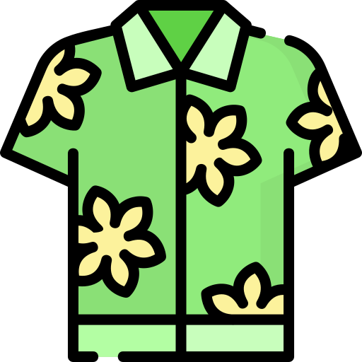 하와이안 셔츠 Special Lineal color icon
