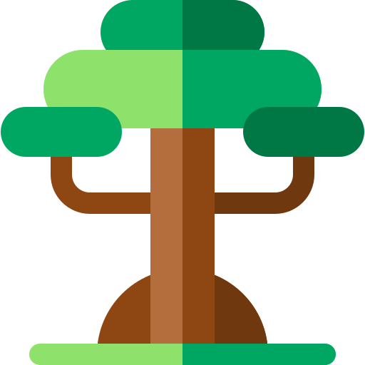 Árbol Basic Rounded Flat icono