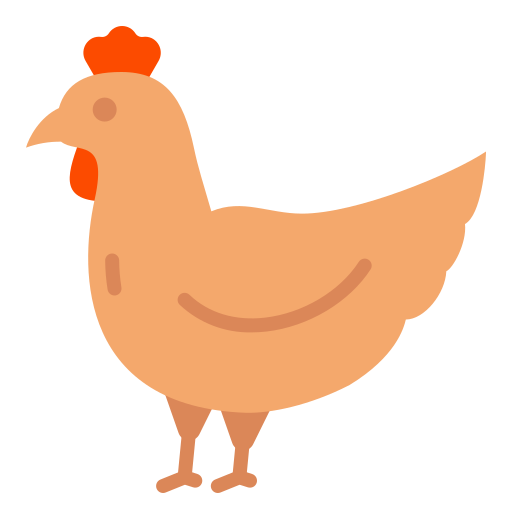 poulet Good Ware Flat Icône