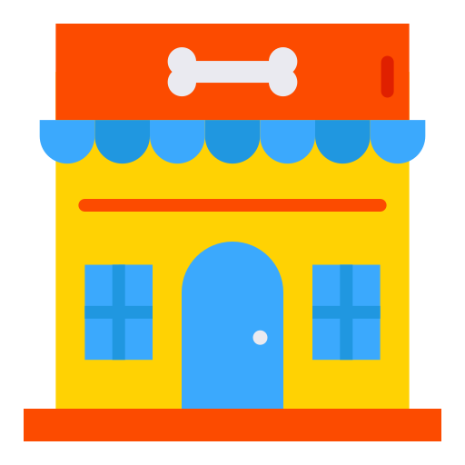 la tienda de animales Good Ware Flat icono