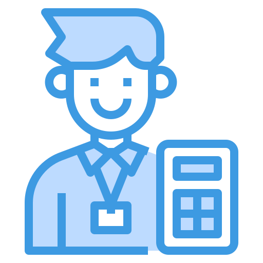 Accountant itim2101 Blue icon