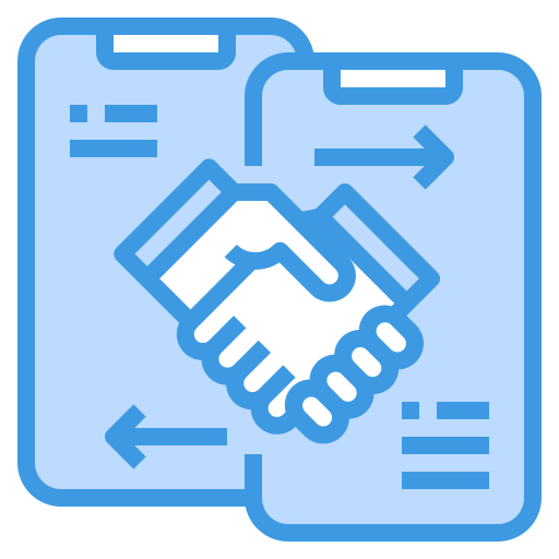 Handshake itim2101 Blue icon
