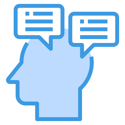 Human mind itim2101 Blue icon