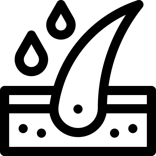 haarverzorging Basic Rounded Lineal icoon