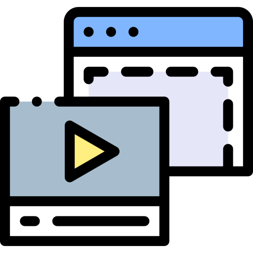 Videoplayer Detailed Rounded Lineal color icon