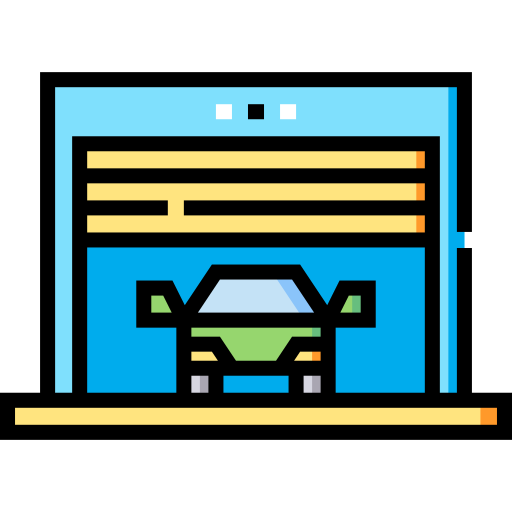 garaje Detailed Straight Lineal color icono