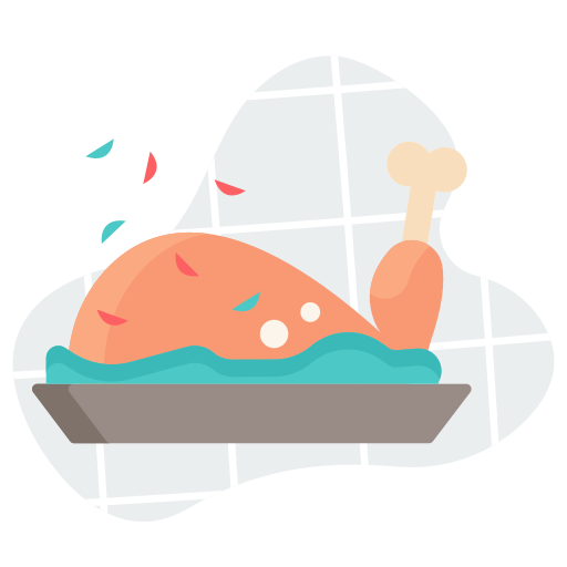 kurczak pieczony Generic Flat ikona