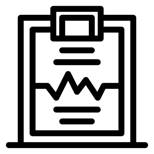 Electrocardiogram Generic Detailed Outline icon