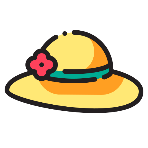 sombrero pamela Generic Outline Color icono