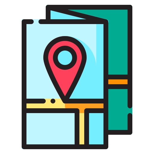 Map Generic Outline Color icon