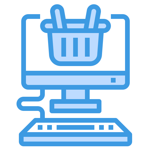 Shopping itim2101 Blue icon