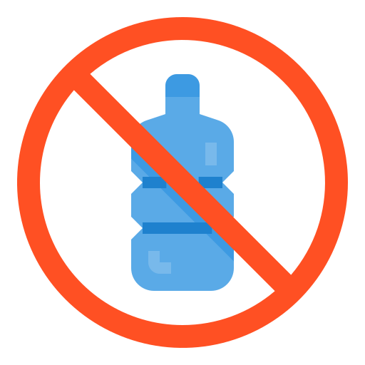 No plastic bottles itim2101 Flat icon