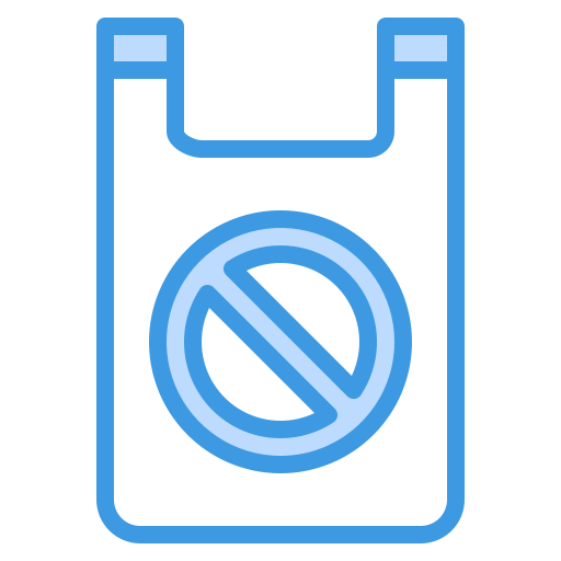 Нет пластиковых пакетов itim2101 Blue иконка