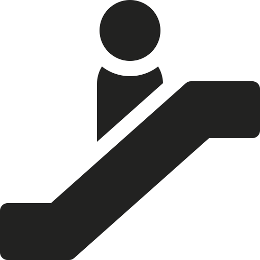 Escalator Basic Rounded Filled icon