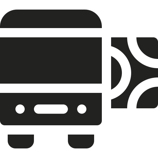 biglietto dell'autobus Basic Rounded Filled icona