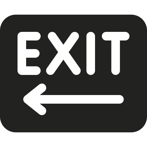 Exit Basic Rounded Filled icon