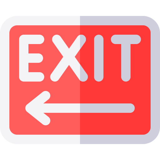 Exit Basic Rounded Flat icon