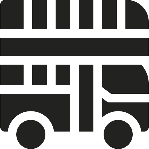Double decker bus Basic Rounded Filled icon