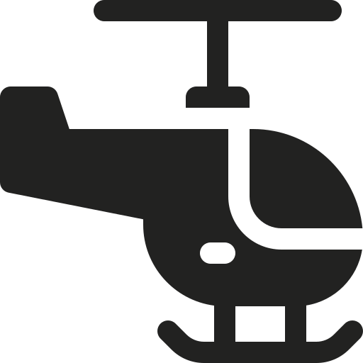 헬리콥터 Basic Rounded Filled icon