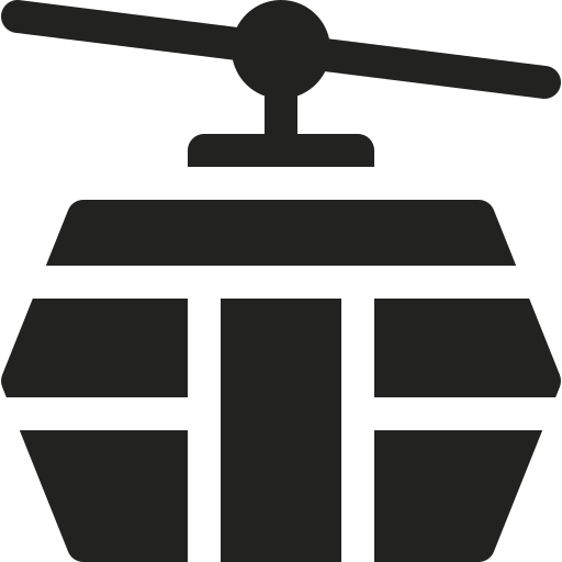 Cable car Basic Rounded Filled icon