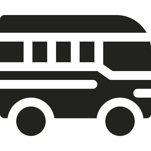 Bus Basic Rounded Filled icon