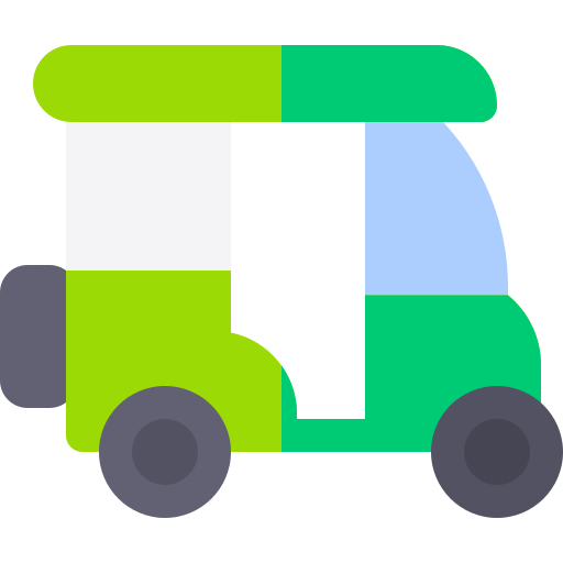 Rickshaw Basic Rounded Flat icon