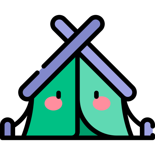 tent Kawaii Lineal color icoon
