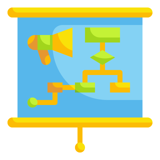 diagrama de flujo Wanicon Flat icono