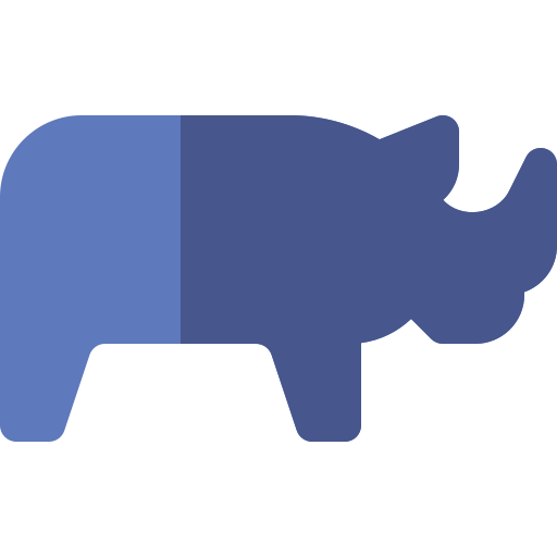 Носорог Basic Rounded Flat иконка