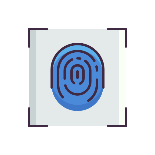 Fingerprint Flaticons Lineal Color icon
