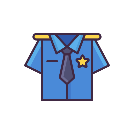 警察の制服 Flaticons Lineal Color icon