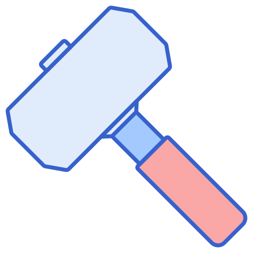 Hammer Flaticons Lineal Color icon