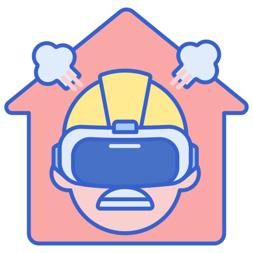 vr gaming Flaticons Lineal Color icono