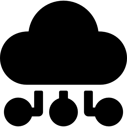 computação em nuvem Basic Rounded Filled Ícone