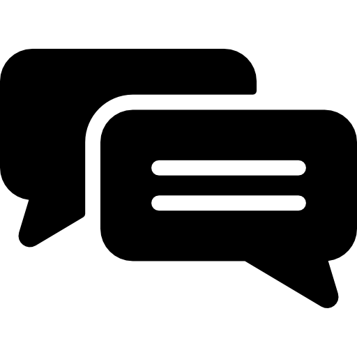 Speech bubbles Basic Rounded Filled icon