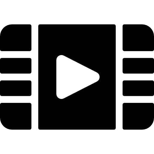 reprodutor de vídeo Basic Rounded Filled Ícone