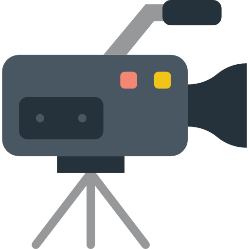 kamera wideo Basic Miscellany Flat ikona