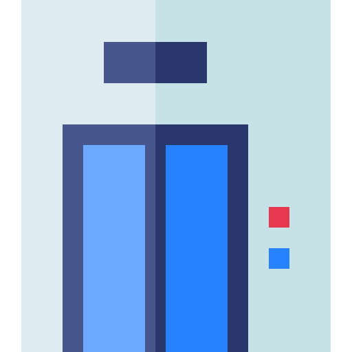 Elevator Basic Straight Flat icon